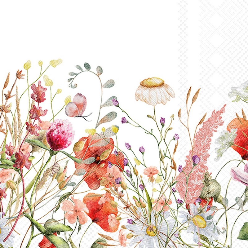 Field Of Flowers Cocktail Napkins Pack/20