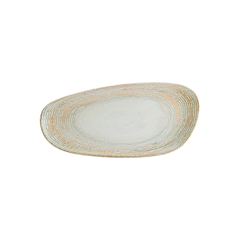 Patera 14″ x 7″ x h:1″ Organic Decorated Porcelain Platter