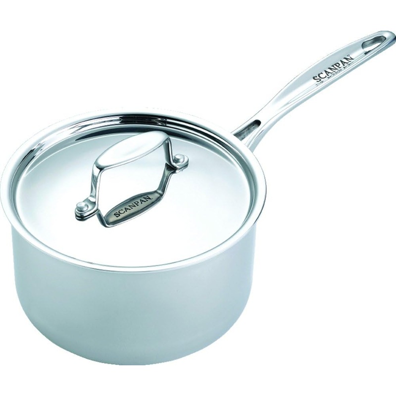 Scanpan Fusion 5 – 2 Qt. Covered Stainless Saucepan