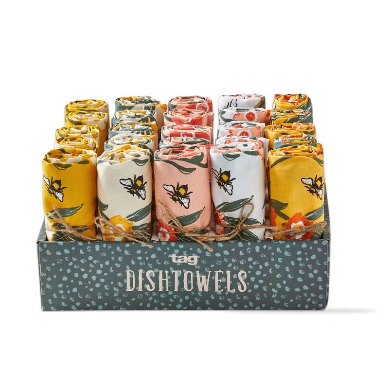 Bee Blossom Dishtowel – Assorted Colors