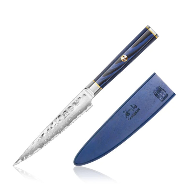 Cangshan Kita 5″ Serrated Utility Knife w/ Sheath