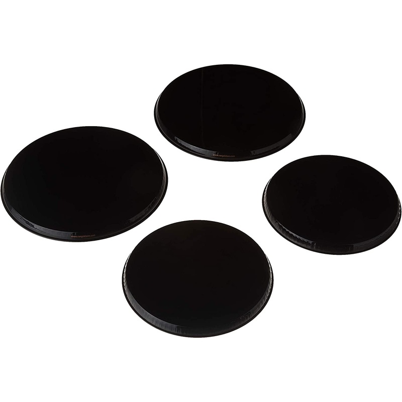Black Round Burner Kover Set by Range Kleen