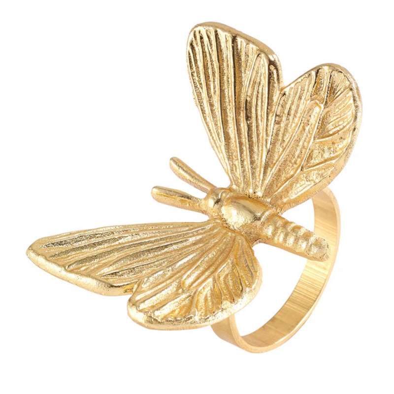 Bodrum Butterfly Napkin Ring Gold