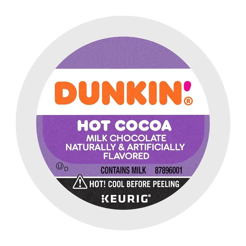Dunkin’ Donuts Milk Hot Chocolate Coffee K-Cup Recyclable Pods (Box of 22)