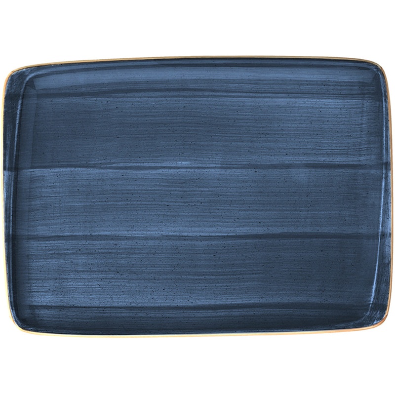 Dusk 14.25″ x 10.25″ x h:0.75″ Rectangular Blue Porcelain Platter