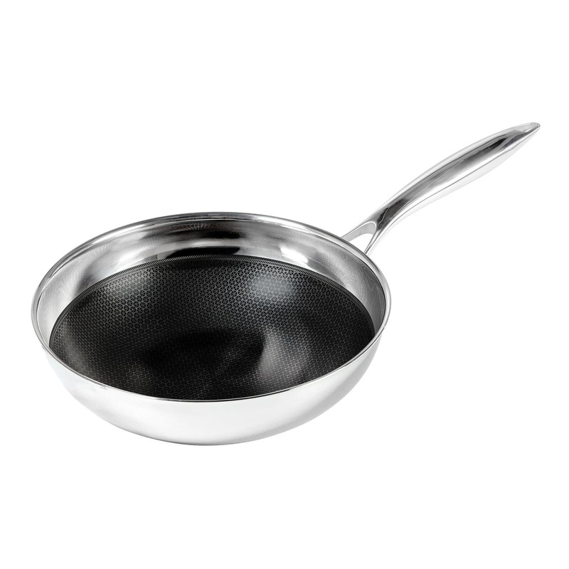 Frieling Black Cube 9-1/2 Inch 2.5 Quart Stainless/Nonstick Hybrid Chef’s Pan