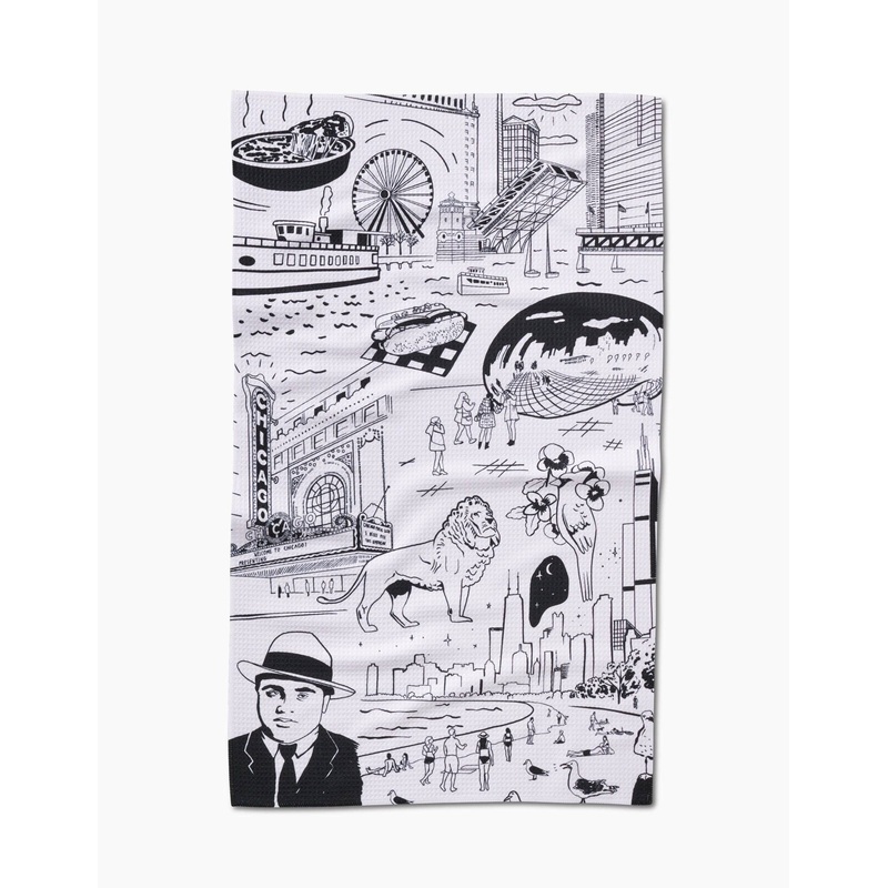 Geometry Chicago Tea Towel