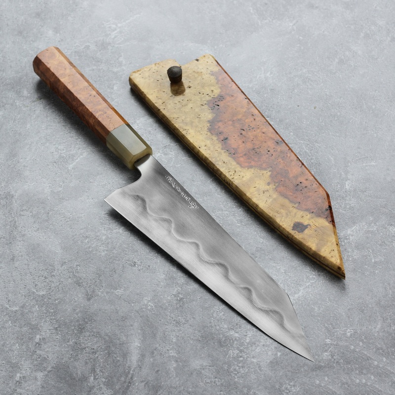 Keskin Carbon Steel 8.25″ Kiritsuke Gyuto with Saya
