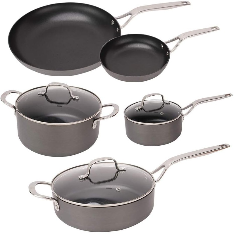 Swiss Diamond –  8 Pc. Hard Anodised Cookware Set