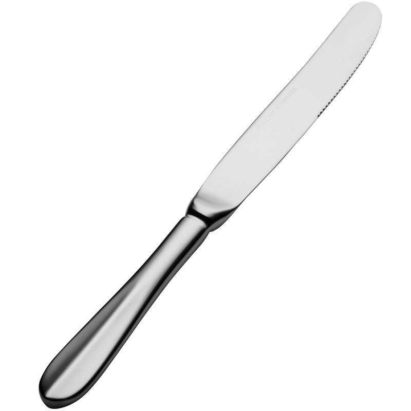 Bon Chef S1109 Chambers 9 5/16″ 13/0 Stainless Steel Hollow Handle Dinner Knife – 12/Pack
