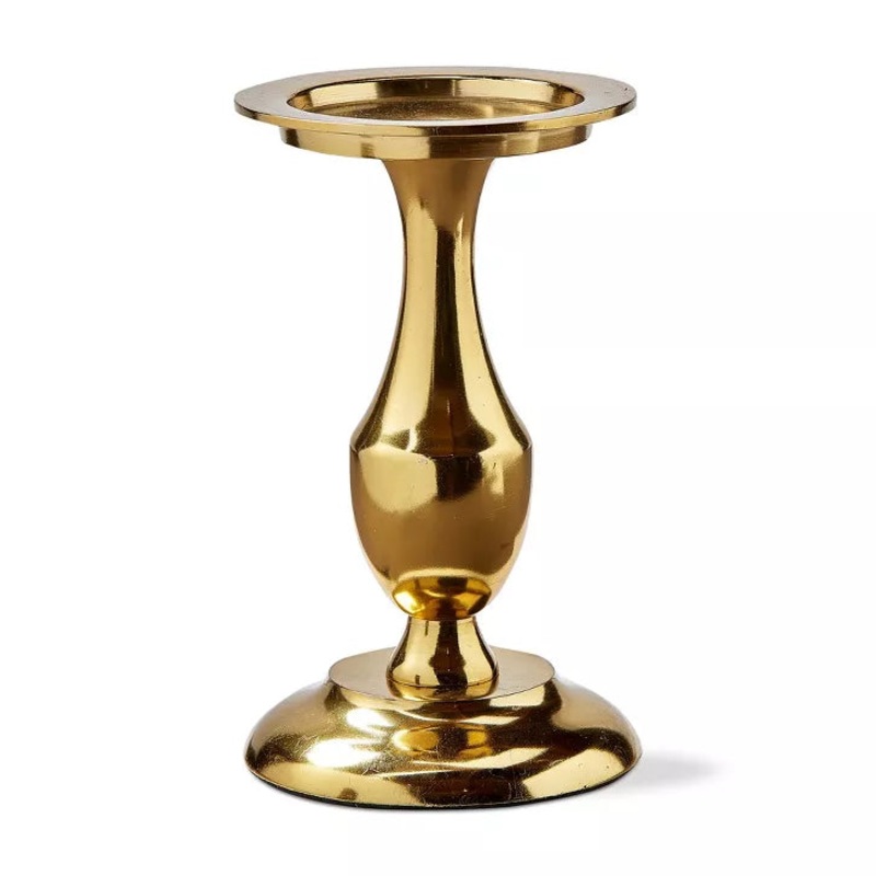 Stella Gold Pillar Holder Large