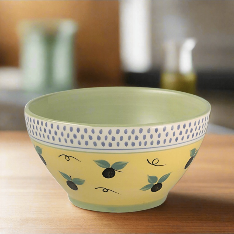 Pistoulet Deep Soup Cereal Bowl with Blue Band