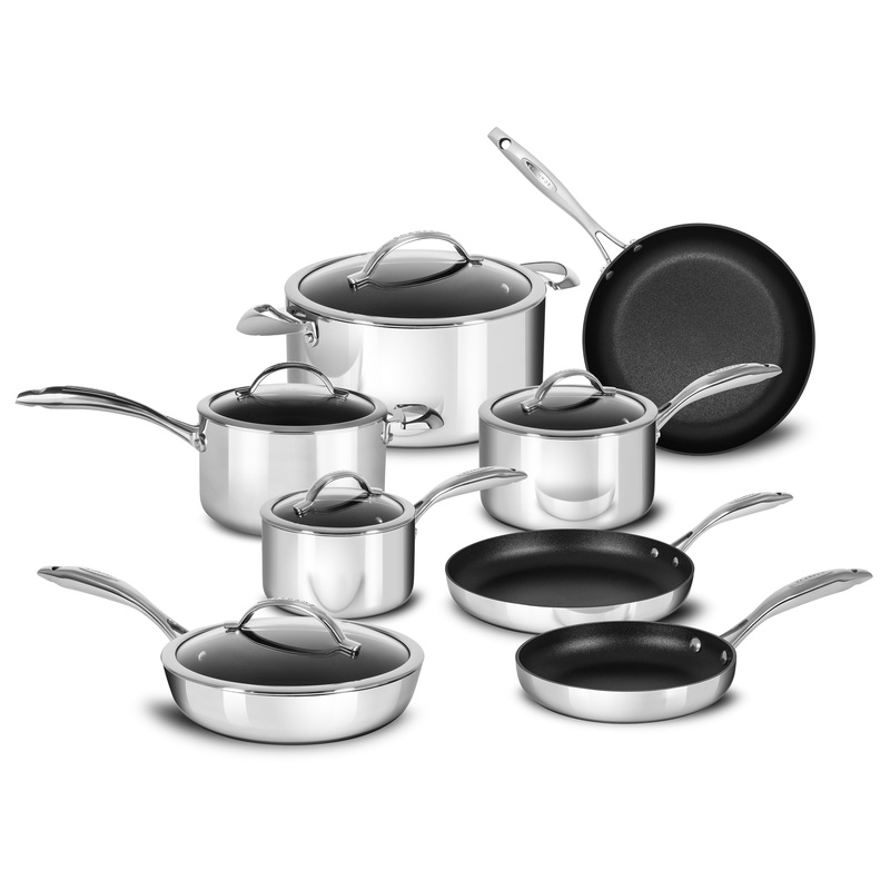 Scanpan HaptIQ 13 Piece Stainless Steel Nonstick Cookware Set