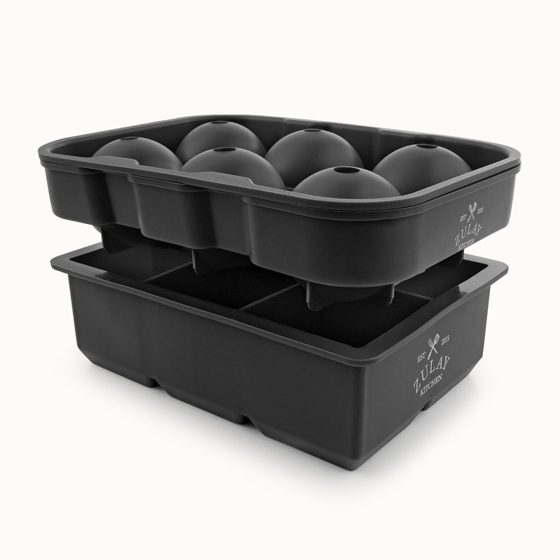 Silicone Square Ice Cube Mold and Ice Ball Mold (Set of 2)