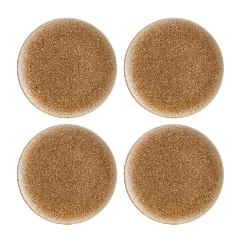 Luca Salmon Matte dia.6.75″ Round Brown Porcelain Plate (Set of 4)