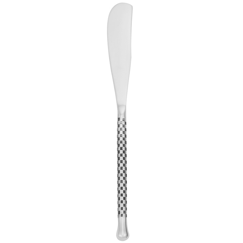 Walco CHAR11 Charred 8 5/8″ 18/10 Stainless Steel Extra Heavy Weight Solid Handle Butter Knife – 12/Pack