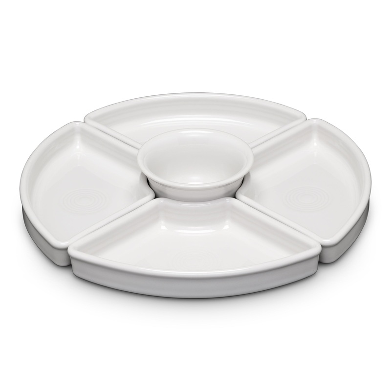 White 5-Piece Entertaining Set 8 1/5 Inch