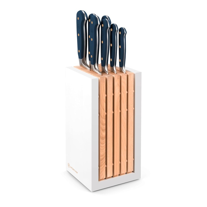 Wusthof Classic Wild Blueberry – 8 Pc. Knife Block Set, White