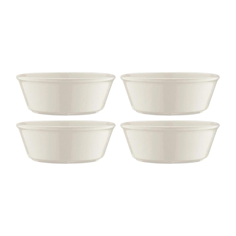 Banquet dia.4.75″ h:1.75″ 10 oz. Round Warm White Porcelain Bowl (Set of 4)