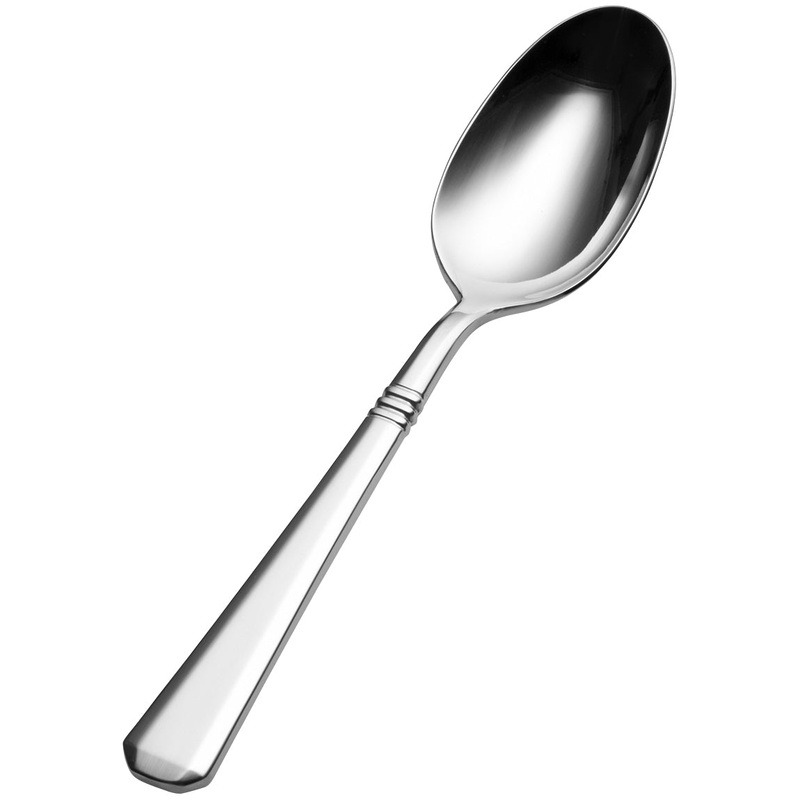 Bon Chef S3403 Cordoba 7″ 18/10 Stainless Steel Soup / Dessert Spoon – 12/Pack