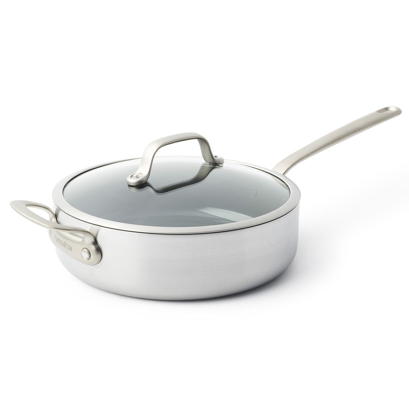 Craft Stainless Steel 4-Quart Saut Pan with Lid and Helper Handle