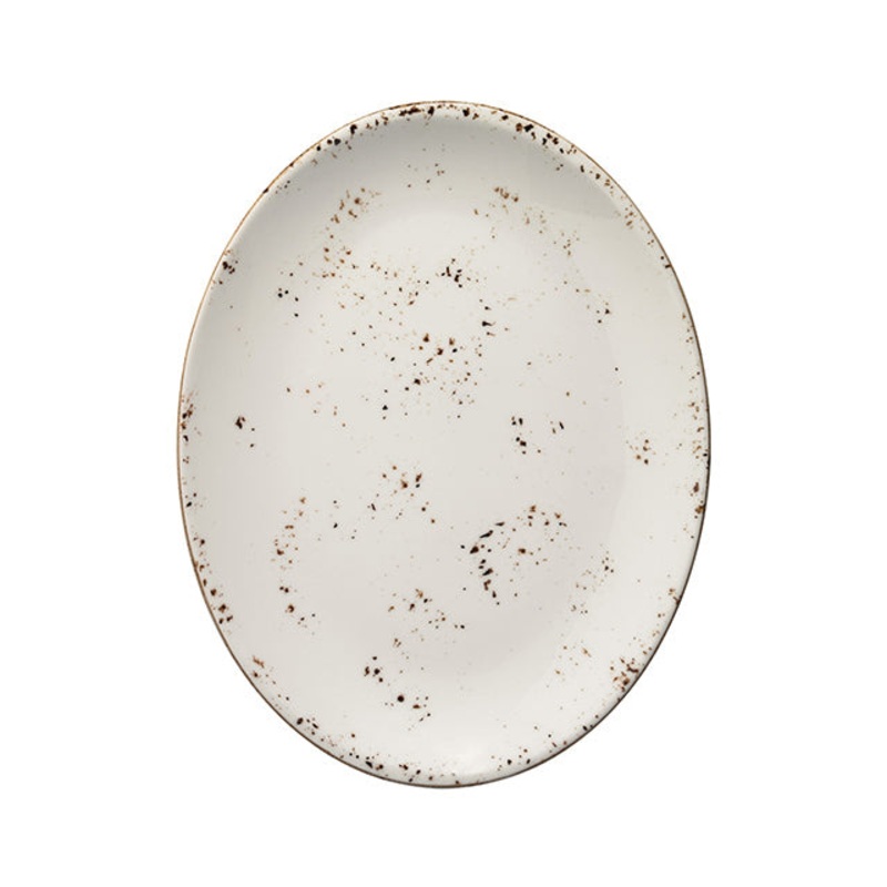 Grain 12.25″ x 9.5″ x h:1″ Oval Decorated Porcelain Platter