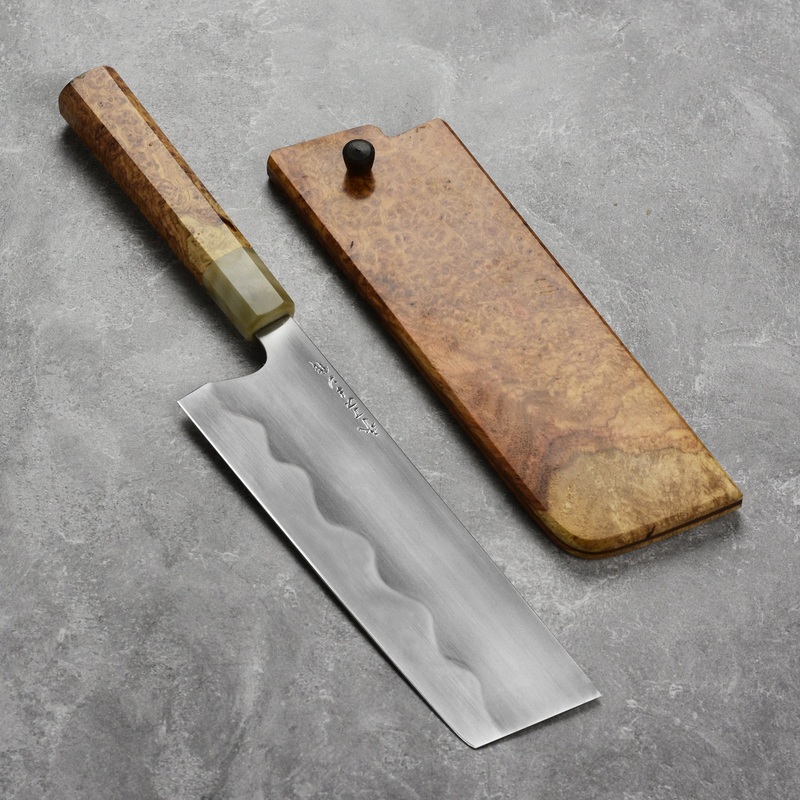 Keskin Carbon Steel 7″ Nakiri with Saya