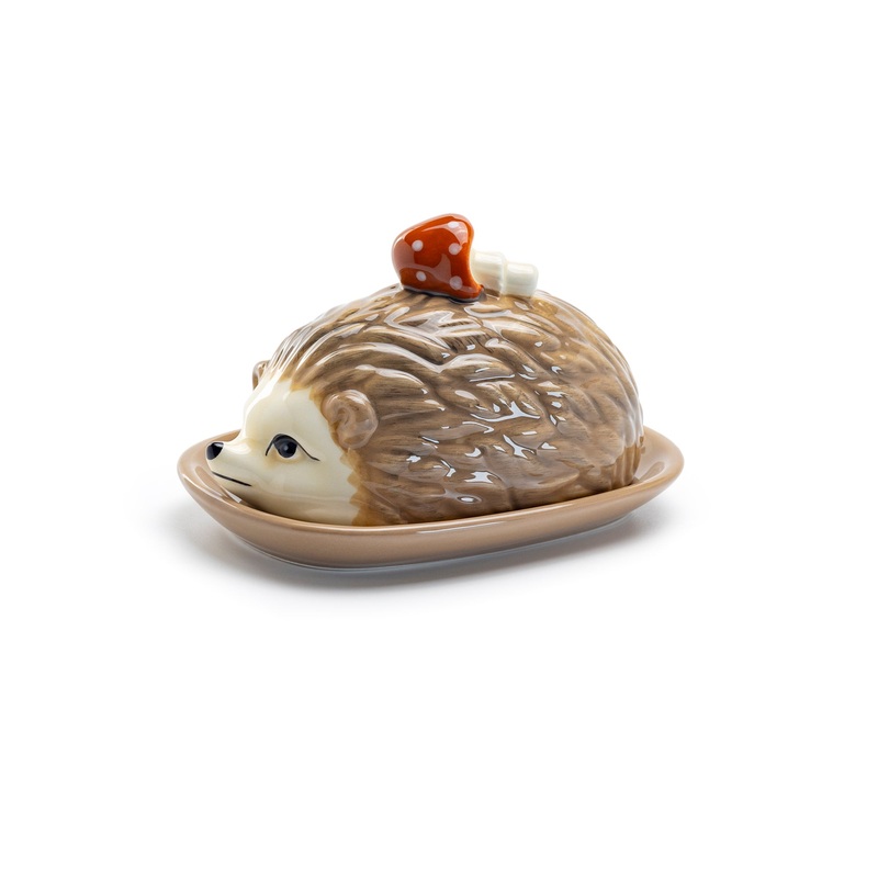 Brown Hedgehog Butter Dish