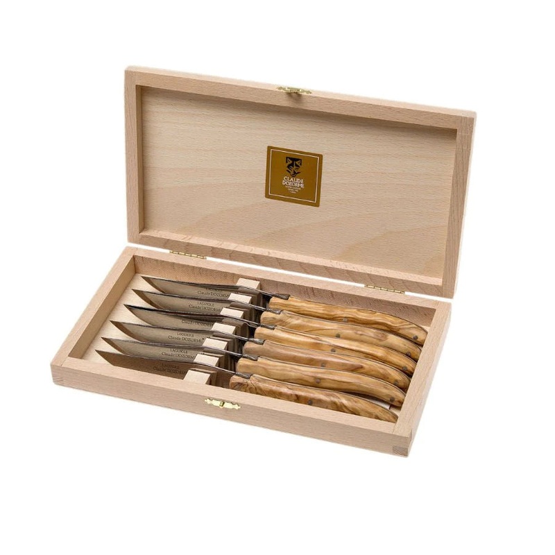 Claude Dozorme Berlingot Steak Knives – Olive Wood