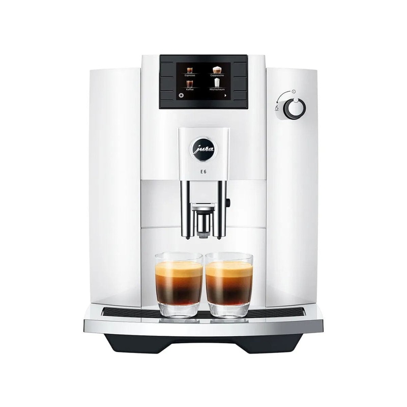 Jura E6 Super Automatic Espresso Machine Piano White (Model 15559 | Latest Version)