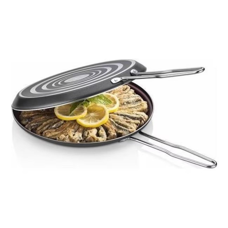 Cem Double-sided Granite Nonstick Fish and Burek Pan, 12.6 in