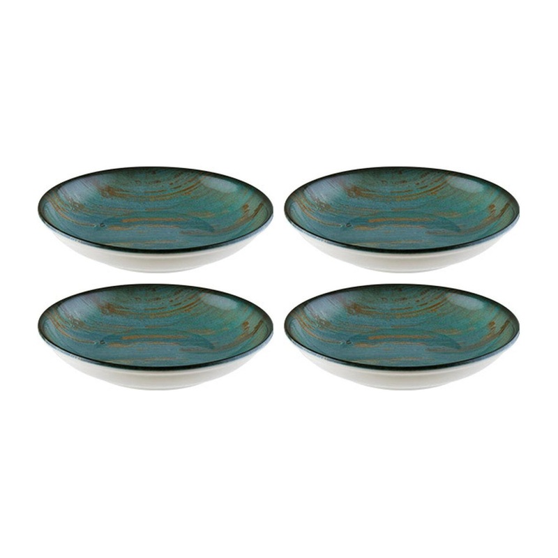 Madera dia.5.25″ h:1.5″ 7 oz. Round Decorated Porcelain Bowl (Set of 4)