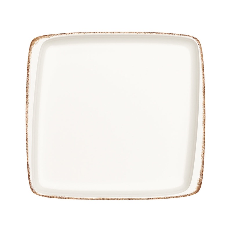 Retro 10.5″ x 10″ Square Decorated Porcelain Plate