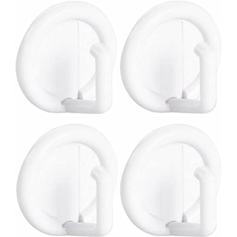 Stick On Adhesive Hooks – White