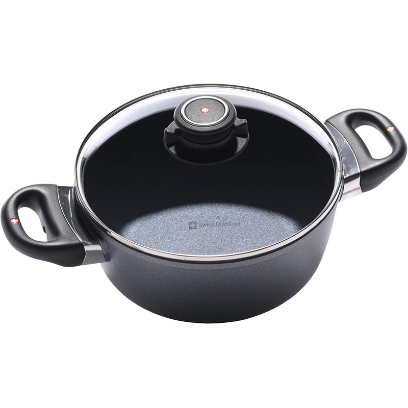 Swiss Diamond – 8″ Casserole w/Glass Lid
