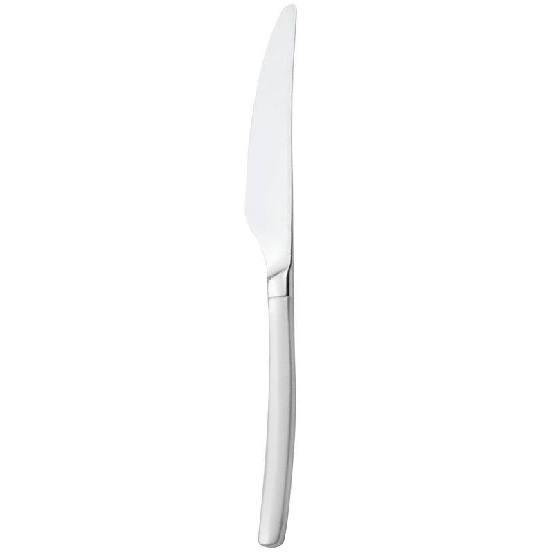 Walco S25451 Frosted Vogue 9 3/4″ 18/10 Stainless Steel Extra Heavy Weight European Table Knife – 12/Pack
