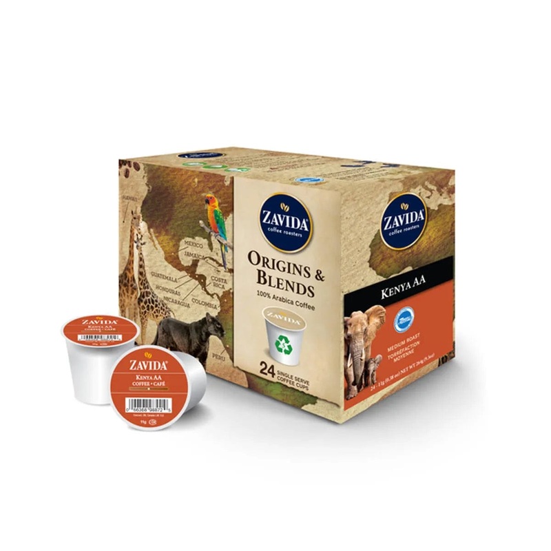 Zavida Kenya AA Single-Serve Coffee Pods (Case of 96)