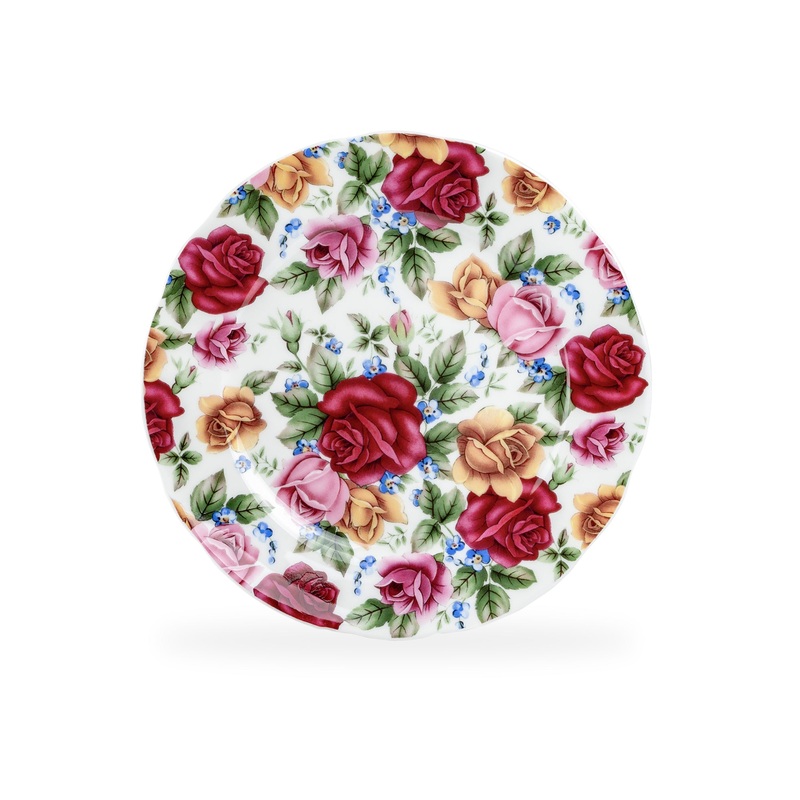 7.5″ Rose Garden Bone China Dessert Plate