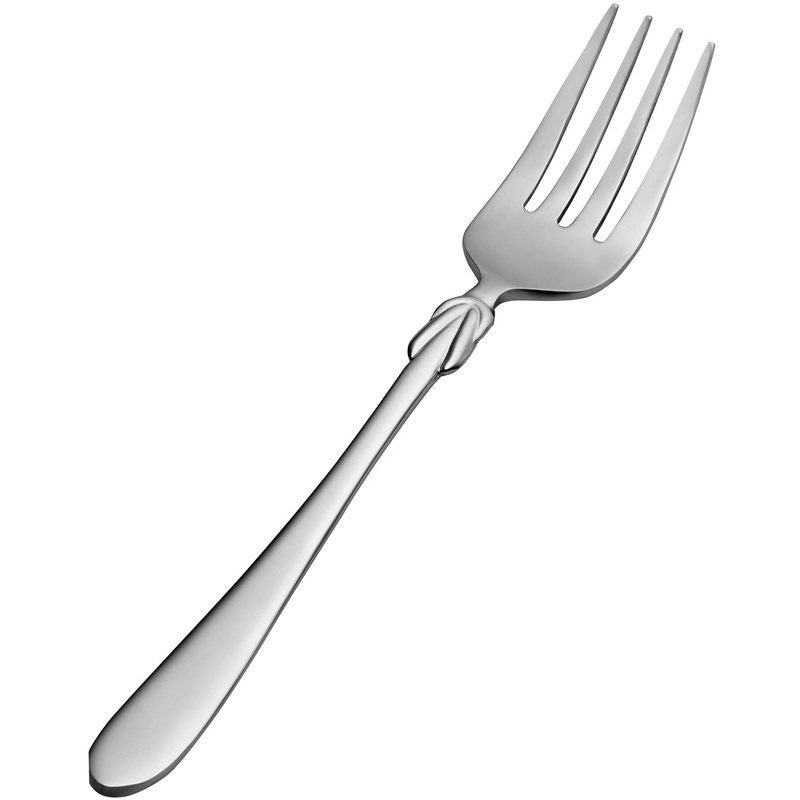 Bon Chef S2307 Forever 7 1/16″ 18/10 Stainless Steel Extra Heavy Weight Salad / Dessert Fork – 12/Pack