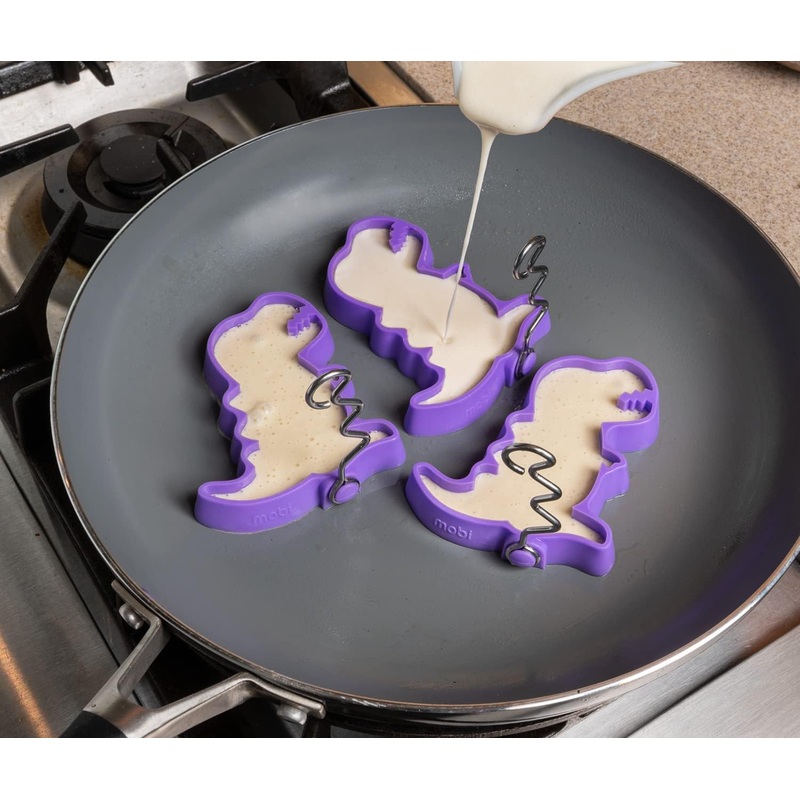 Dino Bites Silicone Pancake Molds by Mobi