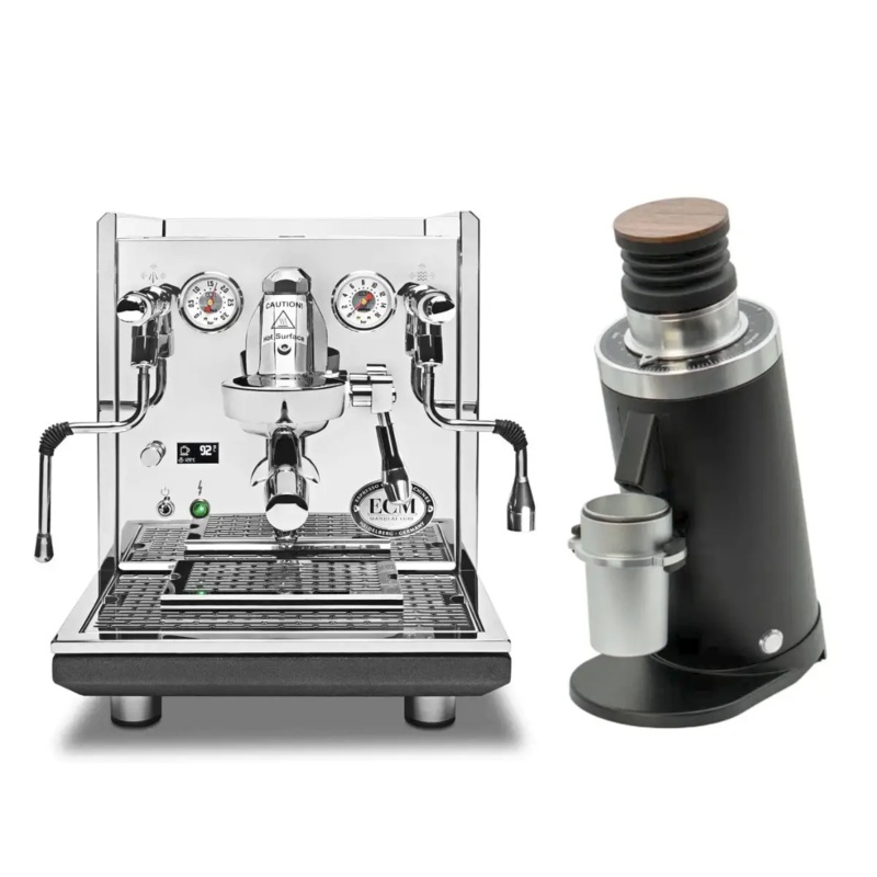 ECM Synchronika II Espresso Machine with DF64 Gen 2 Grinder (Black) Bundle