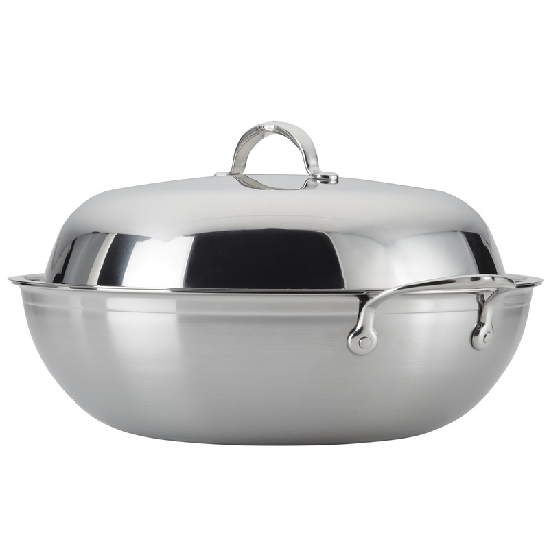 Hestan ProBond Professional Clad Stainless Steel Wok – 14-Inch