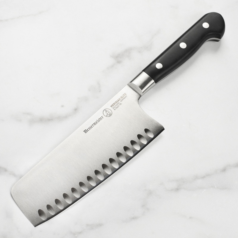Messermeister Meridian Elite 7″ Hollow Edge Nakiri Vegetable Knife