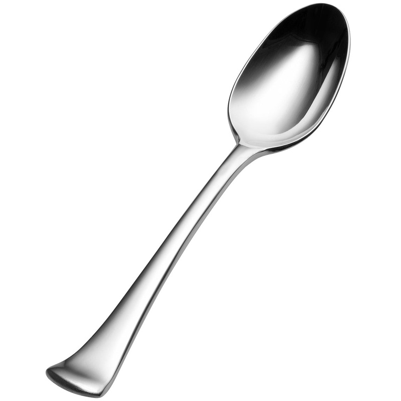 Bon Chef SBS3203 Aspen 7 1/2″ 18/0 Extra Heavy Weight Bonsteel Soup / Dessert Spoon – 12/Pack