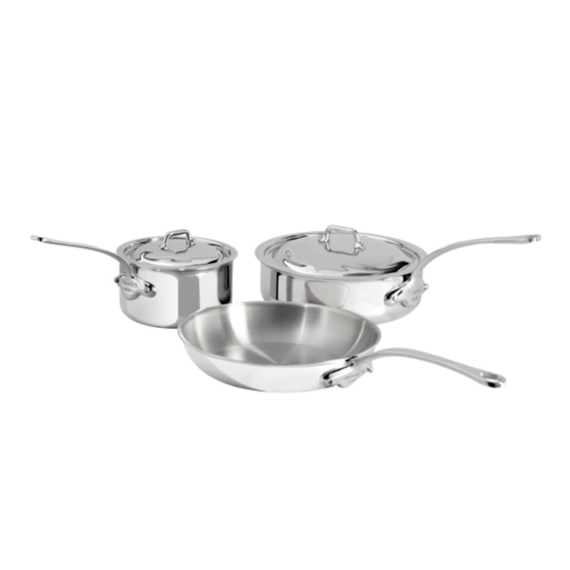 Mauviel M’COOK 5-Ply 5-Piece Cookware Set With Cast Stainless Steel Handles