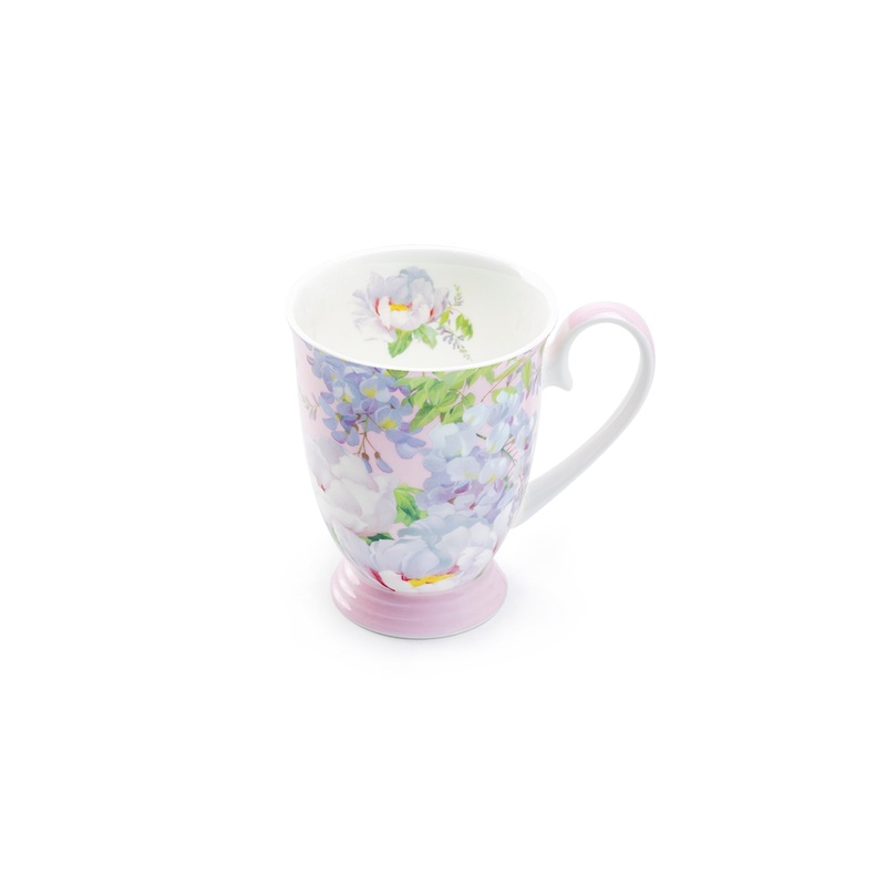 Peony Bloom Pink Bone China Mug