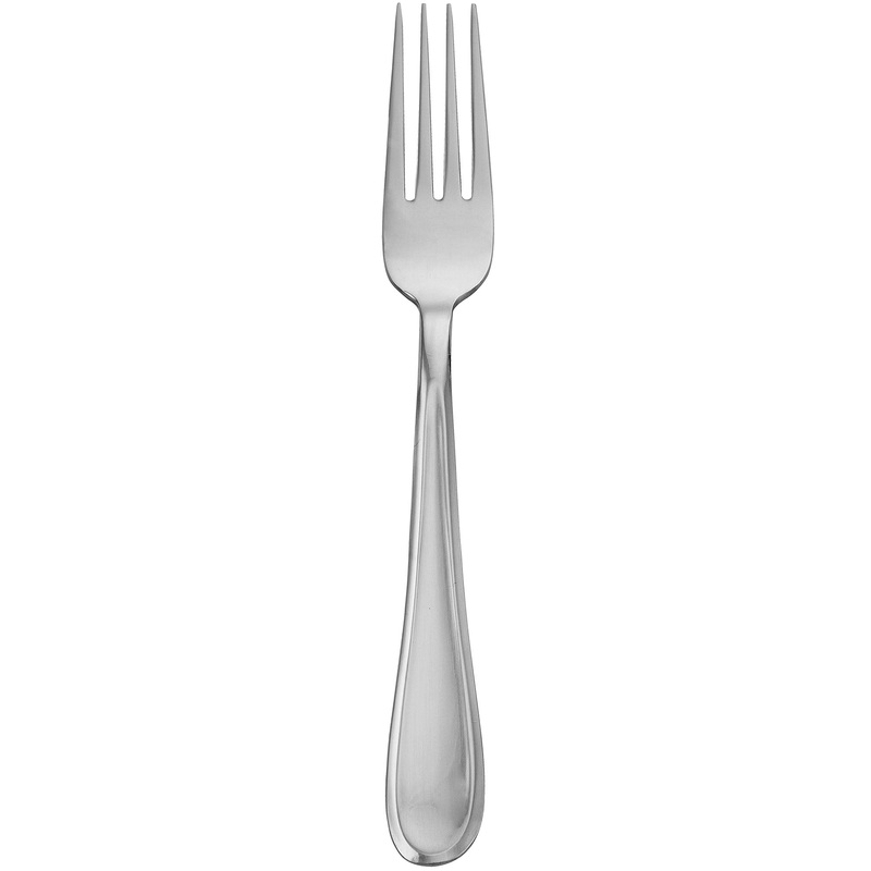 Walco 04051 Orbiter 8 1/2″ 18/0 Stainless Steel Extra Heavy Weight European Table Fork – 12/Pack