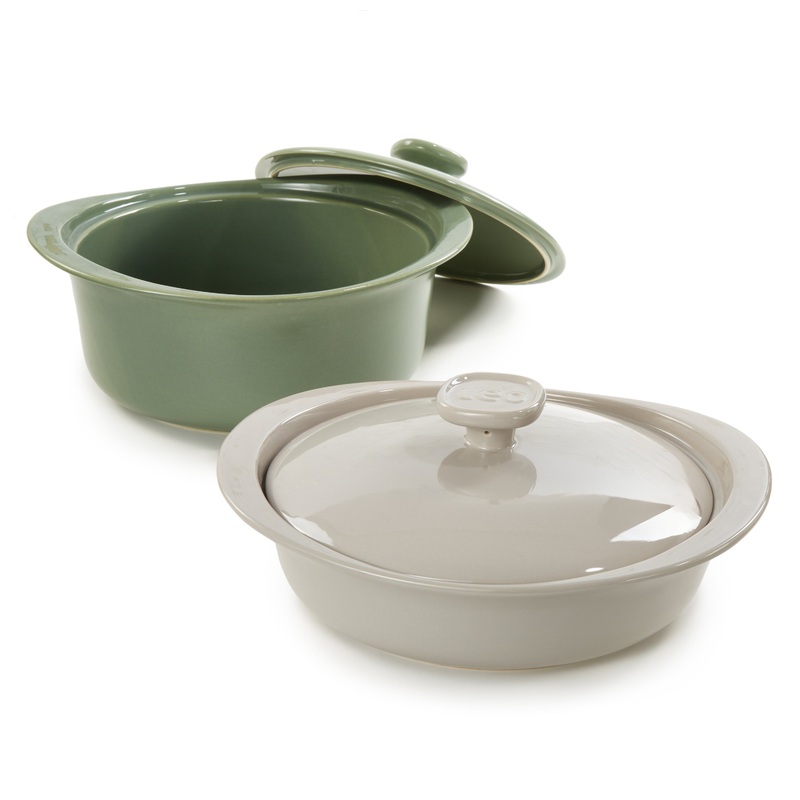 BergHOFF Balance 4pc Stone Casserole Set With Stone Cover