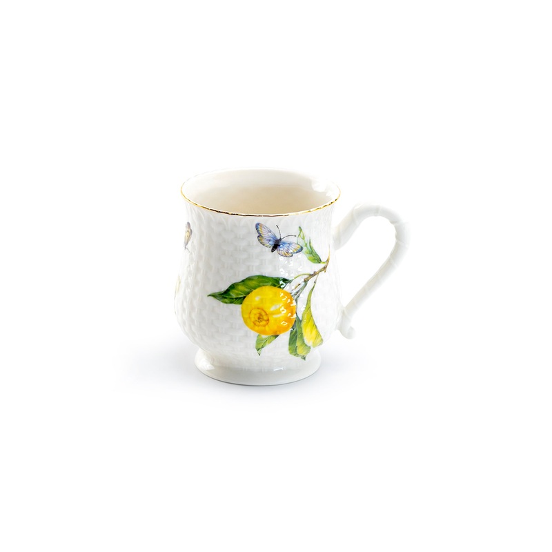 Lemon Butterfly Fine Porcelain Mug