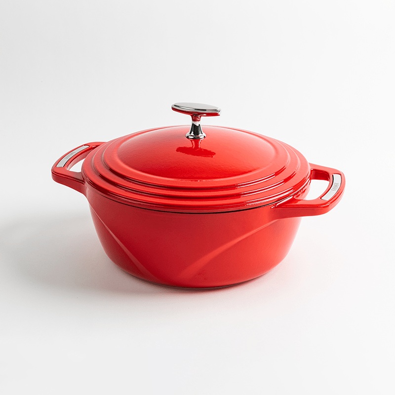 Lodge USA Enamel 4.5 Qt. Enameled Cast Iron Dutch Oven – Cherry on Top